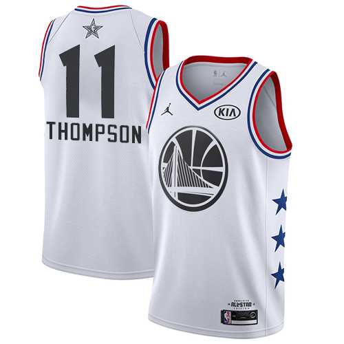 Nike Warriors #11 Klay Thompson White NBA Jordan Swingman 2019 All-Star Game Jersey